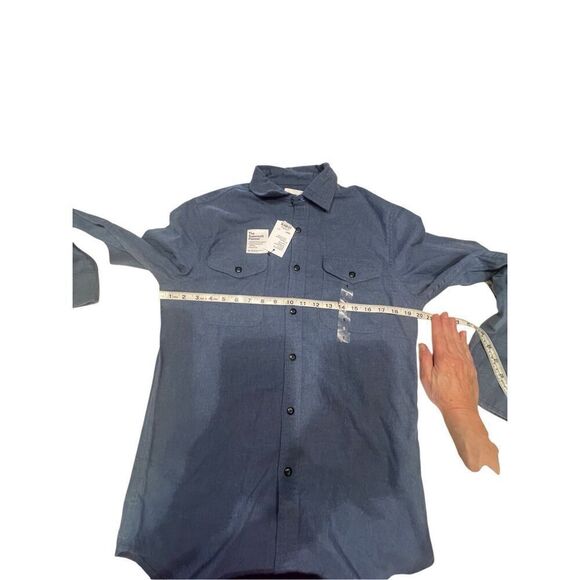 Sonoma Men’s Supersoft Flannel Shirt Sz S indigo NWT - Picture 6 of 8